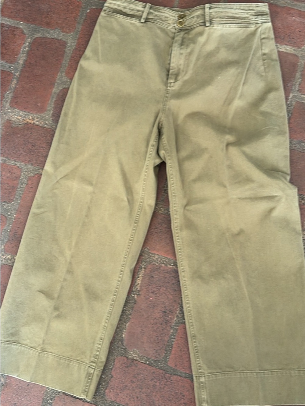 Apiece Apart Olive Khaki Straight-Leg Chinos